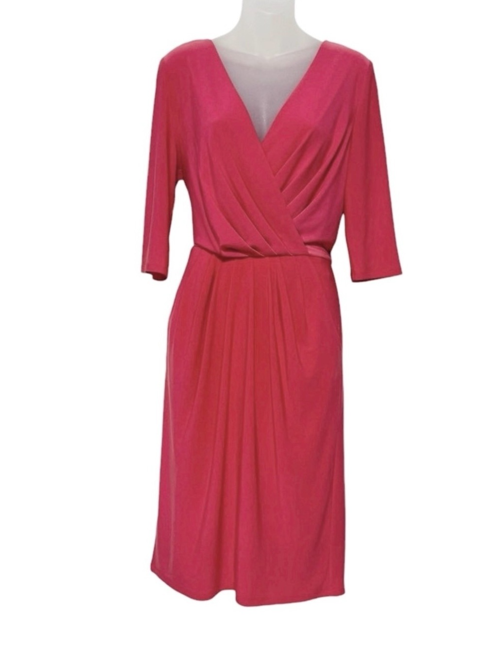 Lauren Ralph Lauren Coral Draped, Ruched Jersey Dress